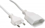 Fuj:tech InLine pikenduskaabel Schuko - IEC C7, 2 m, valge (16682W)