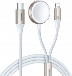 Joyroom Kabel 2in1 S-IW011 USB-C / Lightning, induktsioonlaadija Apple Watch 1,5m valge