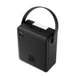 Wozinsky W8-B 100000mAh 30W Akupank 2xUSB-A ja 2xUSB-C taskulambiga - Must