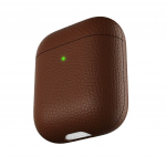 KeyBudz PodSkinz Artisan Series Leather Case - Ksiksitdudud Leather Case AirPodsile - Natuuraline Brown