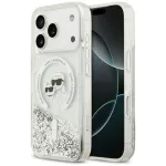 Case Karl Lagerfeld Liquid Glitter Karl AND Choupette Heads MagSafe for iPhone 18 Pro Max transparent