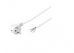 MicroConnect Power Cord 5m Schuko/Open Angled Schuko/opend end,white