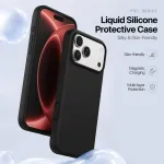 DUX DUCIS mbris PIEL LIQUID SILICONE, MagSafe-iga htiv iPhone 18 Pro/17 Pro jaoks, must