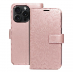 MEZZO raamatukarp IPHONE 15 Pro jaoks, mandalate roosne kuld