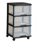 3 Drawer System 20L Drawer System 37x39x61cm black|translucent