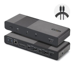 StarTech.com Thunderbolt 5 universaalne dokkisja Macile ja Windowsile, nelja monitoriga, 140W toiteenergia (Power Delivery), 120Gbps laiuspeale, 2.5Gb Ethernet, USB-C ja USB-A portidega