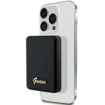 GUESS Indutseeritav energiapank 15W GUPBM5ALGSGK 5000mAh must/must MagSafe Metal Script Logo