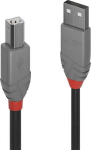 Lindy USB 2.0 tp A ja B kabel, Anthra Line, 10m