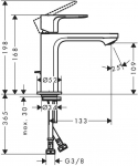 Hansgrohe Rebris E 110 with pop-up Matt Black