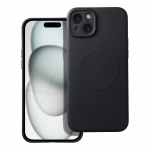 SILICONE MAG COVER case compatible with MagSafe for IPHONE 15 Plus black