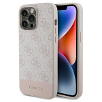 GUESS GUHCP15XG4GLPI iPhone 15 Pro Max 6.7" roosa kare kvambris 4G Stripe Collection