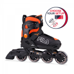 Children's roller skates FILA X 2.0, Black/Orange (S)