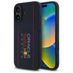 Red Bull RBHMP16S24SIOLRV iPhone 16 6,1-tolline kvakott granaatpunase/tummerysivrvi Silikoonist vertikaalne MagSafe logo