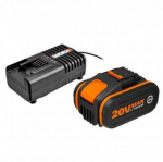 WORX Aku 20 V, 4,0 Ah + laadija 2 A