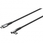 Goobay | 64659 USB-C USB-C tekstiilkaabel metallist pistikutega, 1 m | USB-C USB-C