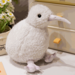 LEAN Toys Plush Kiwi Bird Plush Toy Mascot Cuddly Toy White 17cm
