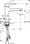 Hansgrohe Metropol 110 Chrome