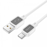 Hoco 3A 1 m valge USB A USB C kaabel X108