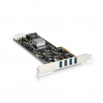 StarTech.com 4 USB 3.0 PCIe kaart 4 eraldatud 5Gbps kanalega (USB 3.1 Gen 1) - UASP - SATA / LP4 vimsus - PCI Express adapterkaart