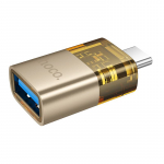 Adapter OTG USB C USB A Hoco UA36B kuldne