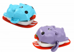 LEAN Toys Wind-up Bath Toy Floating Hippopotamus On A Board