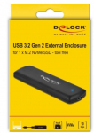 DELOCK External Enclosure M.2 USB 3.2 Black 42615