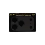Toptel Karastatud klaasiga alumiiniumist metallist tiskaitse kaamerale iPhone 18 Pro Max -le, must (kaamera saar + vrg)