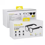 Inteligentne okulary AI z muzyk i nagrywaniem szka przeroczyste TITMO G-200 czarne