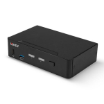 Lindy 2 Port KVM-lliti, DisplayPort 1.4, USB 3.0 AND heli (must)