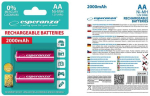 Esperanza Laetavad punased AA / R6 2000mAh 2-pack