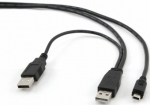 Gembird Kabel 2-piir MDL USB - MiniUSB MDL 0,9m Must