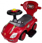Lean Cars Toddlers Ride On Push Along with Parent Handle Mega Car 3in1 Red
