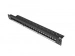 LANBERG Patch Panel 24 porti 1U 19" Keystone moduliteksastus mustTranslation:Patch Panel 24 port 1U 19" Keystone module black