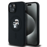 Karl Lagerfeld KLHMP15MSCMKCRHK iPhone 15 Plus / 14 Plus 6.7" tarny/must hardcase Silicone Karl AND Choupette MagSafe