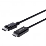 Manhattan 4K@60Hz ekraanipilti DisplayPort HDMI-kabeliga 3m musta