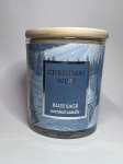 Baltic Candles Blue Sage Aroma candle in glass and cap with scent / burning time 33h