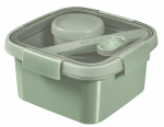 Curver Toidu silitusnu Lunch Kit ruudukujuline Smart Eco To Go, heleroheline, 1.1 l