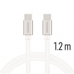 Swissten Tekstiil Universal Quick Charge 3.0 USB-C USB-C andmete ja laadimiskaabel 1,2m