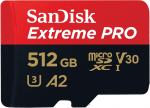 SANDISK EXTREME PRO MicroSDXC 512GB 200|140 MB|s UHS-I U3 Memory Card