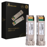 Extralink SFP+ 10G 2-pack | SFP+ moodul | 10Gbps, LC/UPC, 1310nm, 2km, ksikreiim, DOM