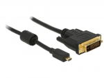 Delock 83585 videojuhtme adapter 1 m Micro-HDMI DVI-D must