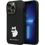 Karl Lagerfeld KLHCP14XSMHCNPK iPhone 14 Pro Max 6.7" tsarny/must hardcase Silikoon C metallnelaga