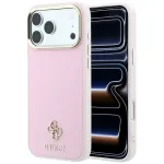 GUESS Saffiano Small 4G AND Classic Logo MagSafe-kinnitusega mbris iPhone 18 Pro Max / 17 Pro Max jaoks, roosa