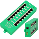 Extralink 8 porti | Gigabit PoE-injektor | Aktiivne, 8 Gigabit 802.3at/af porti, reiim A