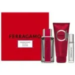 Ferragamo Red Leather Gift set EDP 100 ml, shampoo and shower gel 100 ml and miniature EDP 10 ml