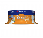 Verbatim DVD-R 4,7 GB 16X 25 tk AZO lai trkitav kookikarp