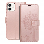 MEZZO raamatukarp IPHONE 12 / 12 PRO jaoks, puutrus, roosne kuld