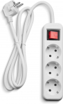 Fuj:tech 3-osaline pikenduskaabel, 1,5 meetrit, valge