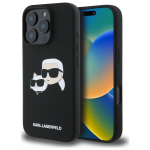 Karl Lagerfeld KLHMP16XSKCHPPLK iPhone 16 Pro Max 6.9" tarny/must hardcase Silikoonist Double Heads Print MagSafe