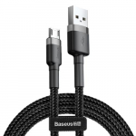Baseus CAMKLF-CG1 USB kaabel 2 m USB A Micro-USB B Must, Hall